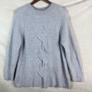 J. Jill Chenille Knot Sweater Size Large‎ Gray Soft Stretchy Long
